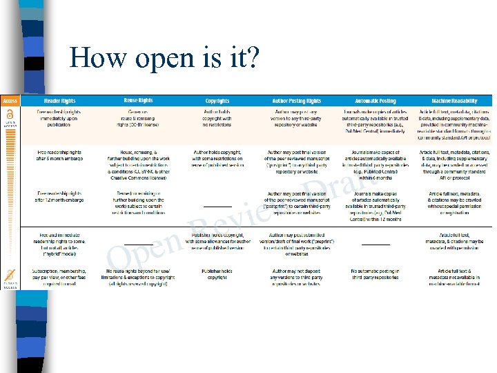 How open is it? 