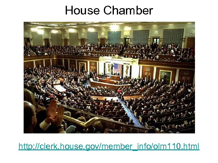 House Chamber http: //clerk. house. gov/member_info/olm 110. html 