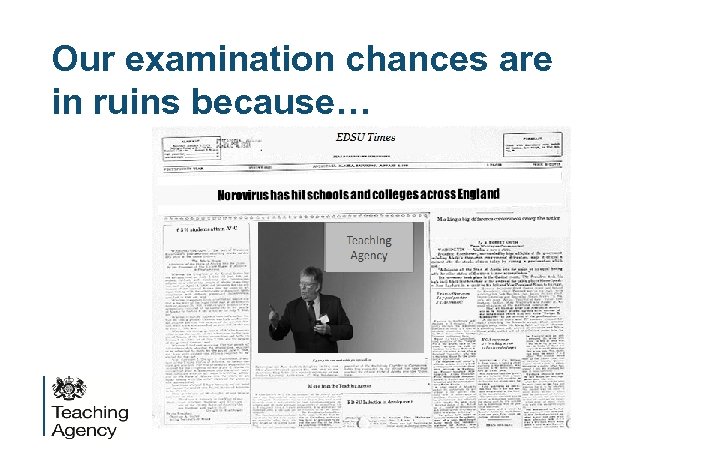 Our examination chances are in ruins because… 