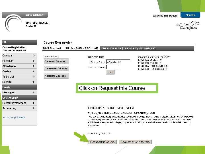 Click on Request this Course 