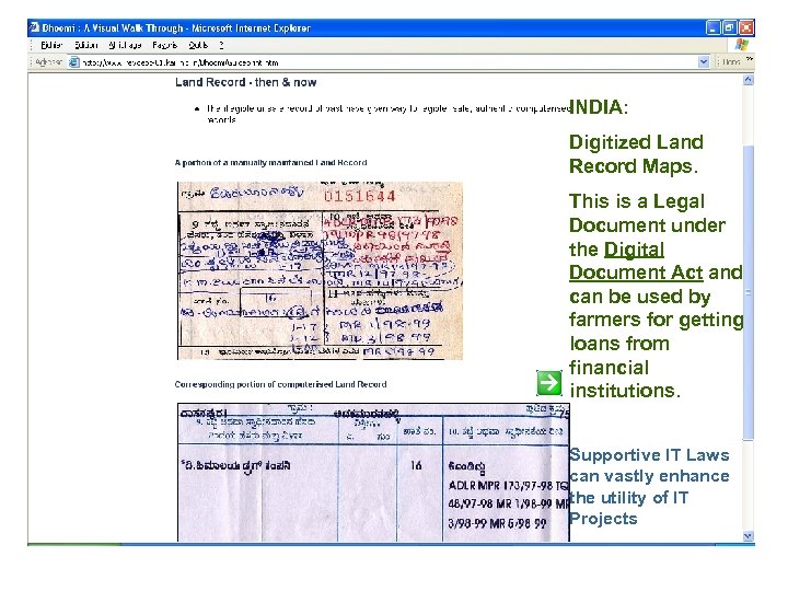 INDIA: Digitized Land Record Maps. This is a Legal Document under the Digital Document