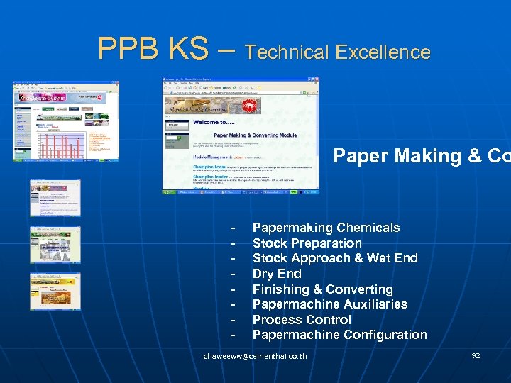 PPB KS – Technical Excellence Paper Making & Co - Papermaking Chemicals - Stock