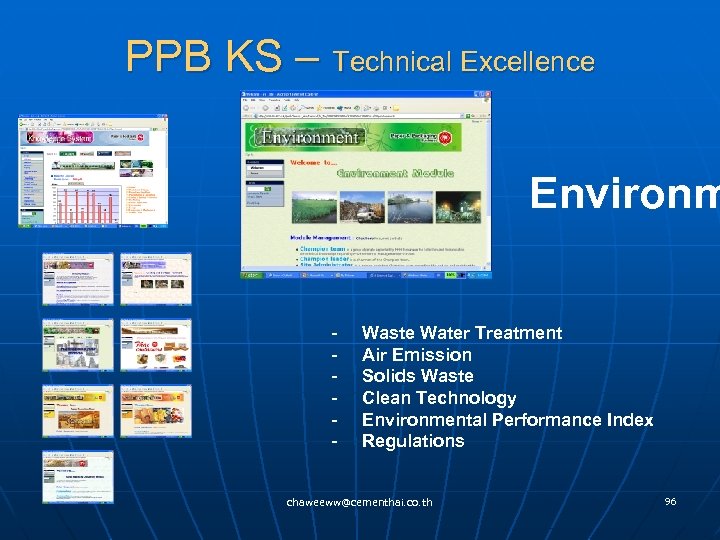 PPB KS – Technical Excellence Environm - Waste Water Treatment - Air Emission -