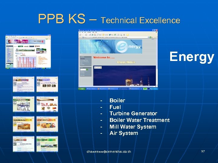PPB KS – Technical Excellence Energy - Boiler - Fuel - Turbine Generator -