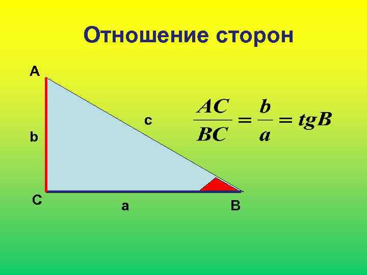 Отношение сторон А c b С a В 