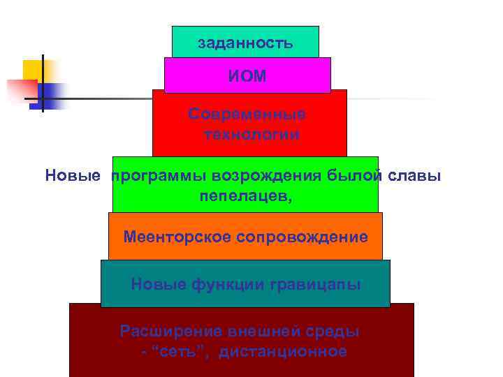 заданность ИОМ Современные технологии Новые программы возрождения былой славы пепелацев, Меенторское сопровождение Новые функции