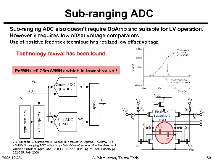 Sub-ranging ADC also doesn't require Op. Amp and suitable for LV operation. However it
