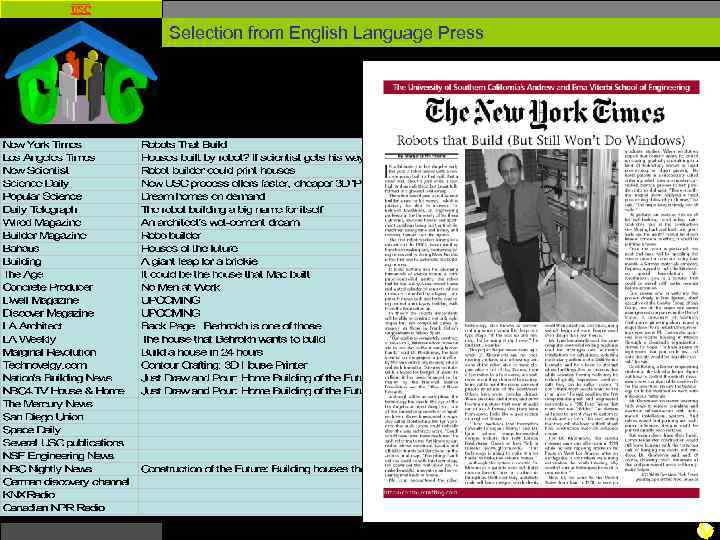 USC Selection from English Language Press 