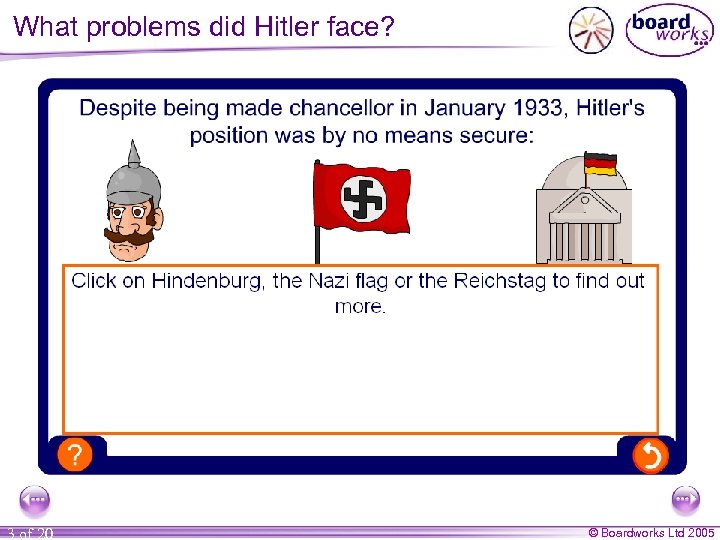 What problems did Hitler face? 3 of 20 © Boardworks Ltd 2005 