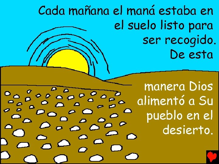 Cada mañana el maná estaba en el suelo listo para ser recogido. De esta