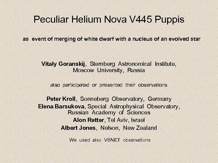 Peculiar Helium Nova V 445 Puppis as event of merging of white dwarf with