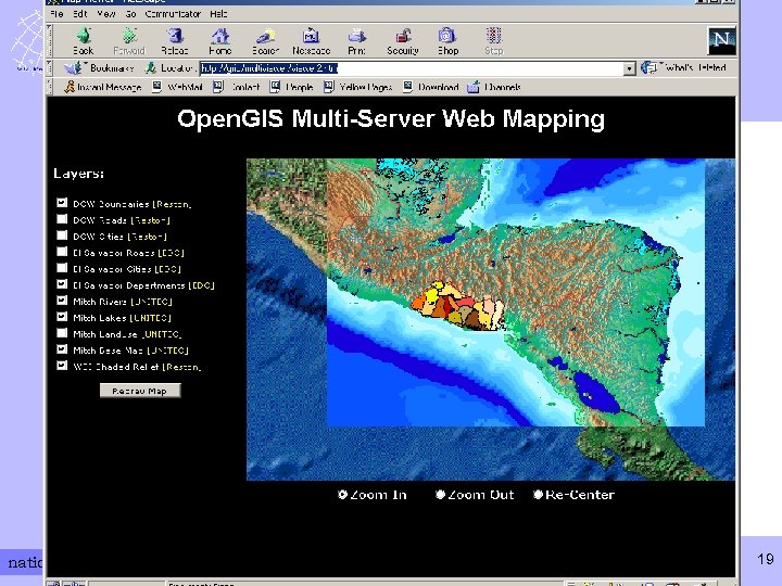 Introduction to Geospatial Web Services national spatial data infrastructure training program 19 