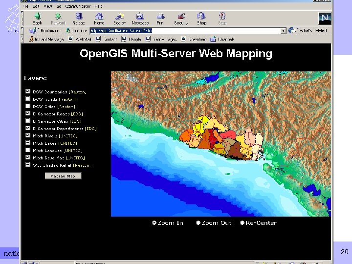 Introduction to Geospatial Web Services national spatial data infrastructure training program 20 
