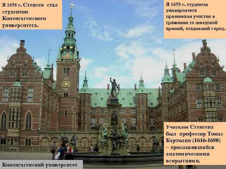 В 1656 г. Стенсен стал студентом Копенгагенского университета. В 1659 г. студенты университета принимали