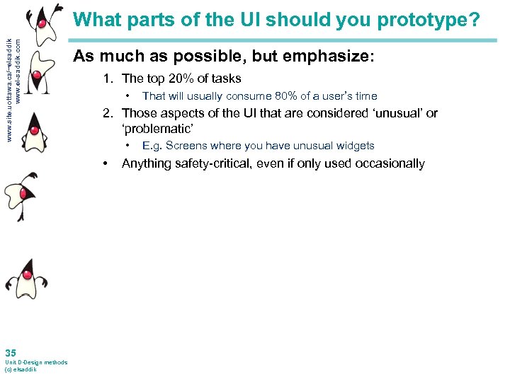 www. site. uottawa. ca/~elsaddik www. el-saddik. com What parts of the UI should you