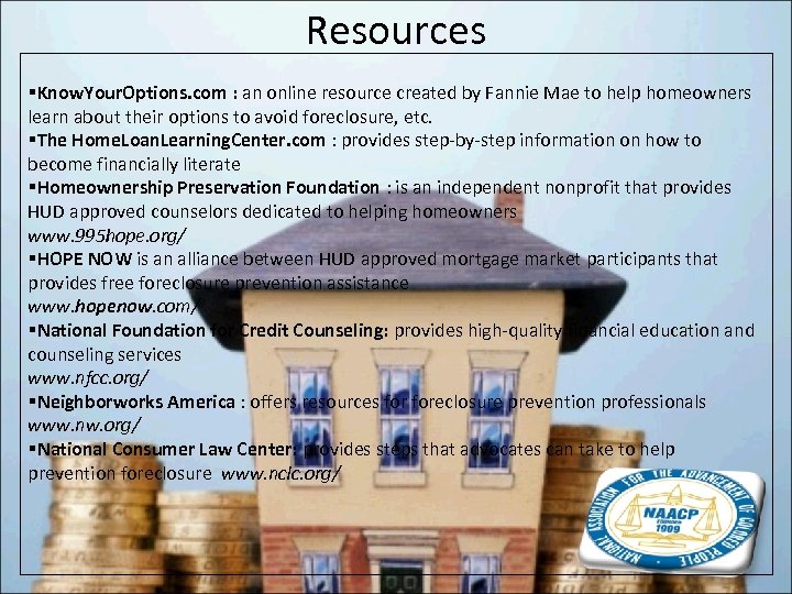 Resources §Know. Your. Options. com : an online resource created by Fannie Mae to