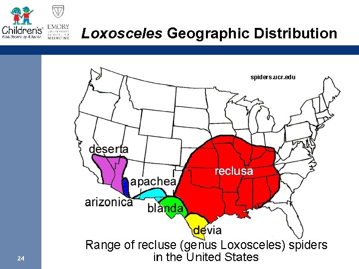 Loxosceles Geographic Distribution 24 