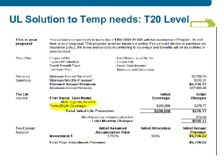 UL Solution to Temp needs: T 20 Level 
