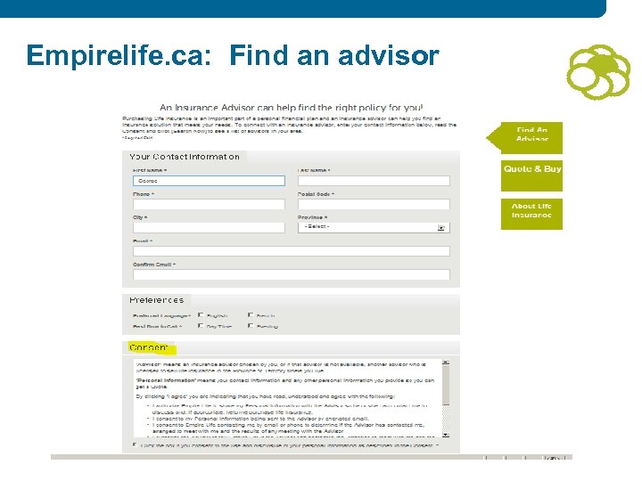 Empirelife. ca: Find an advisor 