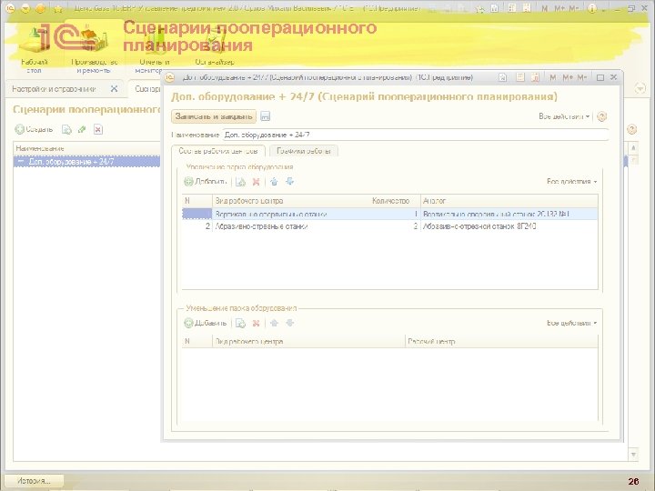Сценарии пооперационного планирования 26 