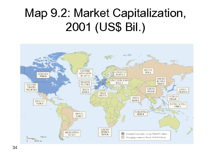 Map 9. 2: Market Capitalization, 2001 (US$ Bil. ) 34 