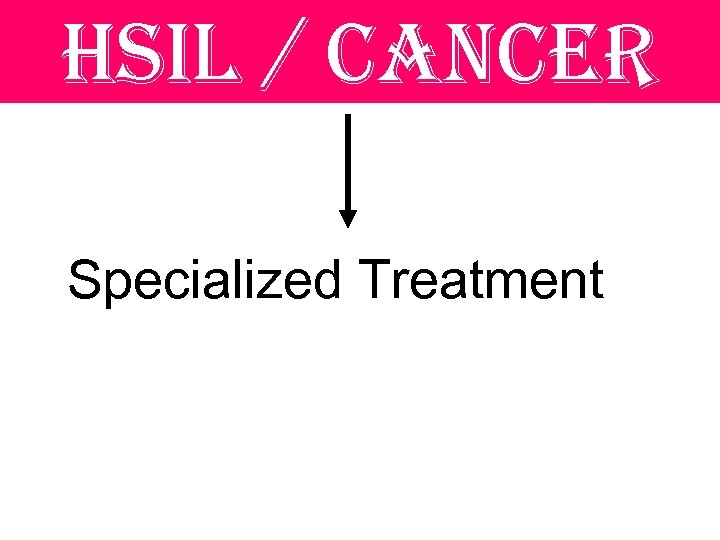 hsil / cancer Specialized Treatment 