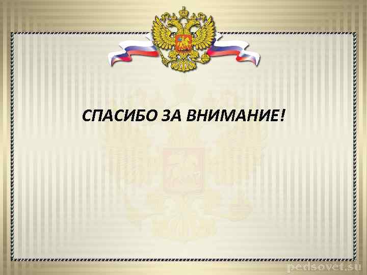 СПАСИБО ЗА ВНИМАНИЕ! 