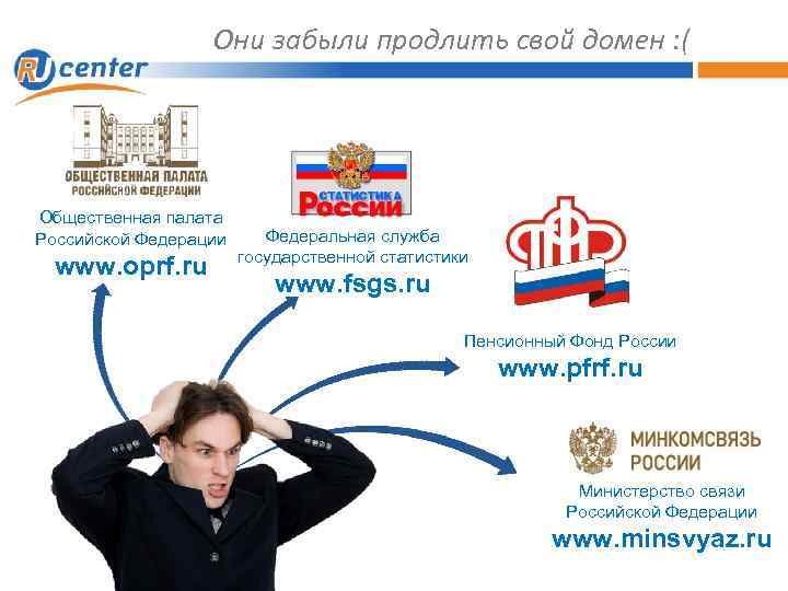 Они забыли продлить свой домен : ( Общественная палата Российской Федерации www. oprf. ru