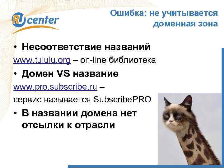 Ошибка: не учитывается доменная зона • Несоответствие названий www. tululu. org – on-line библиотека