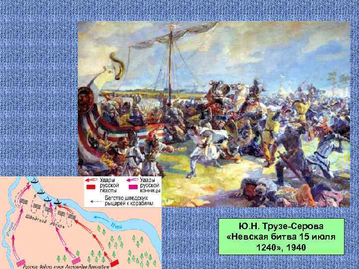 Ю. Н. Трузе-Серова «Невская битва 15 июля 1240» , 1940 