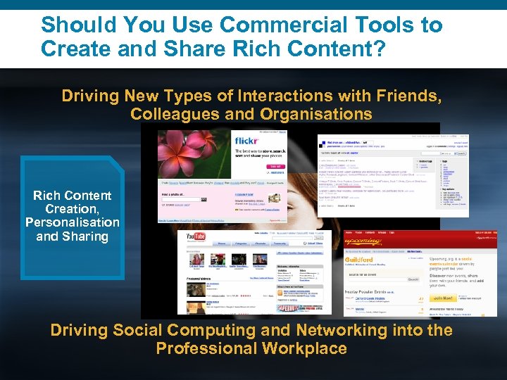 Should You Use Commercial Tools to Create and Share Rich Content? Driving New Types