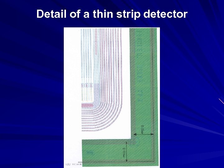 Detail of a thin strip detector 
