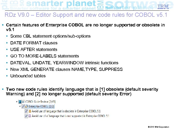 IRB-20121004 – Proposed Strategy: A Unified IDE Business IBM Confidential RDz V 9. 0