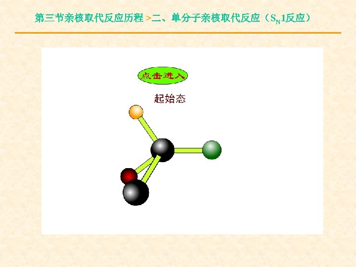 第三节亲核取代反应历程 >二、单分子亲核取代反应（SN 1反应） 