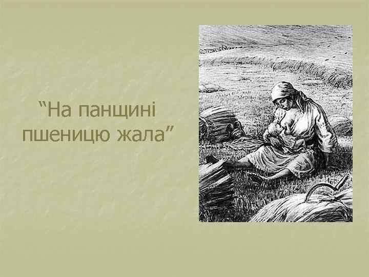 “На панщині пшеницю жала” 