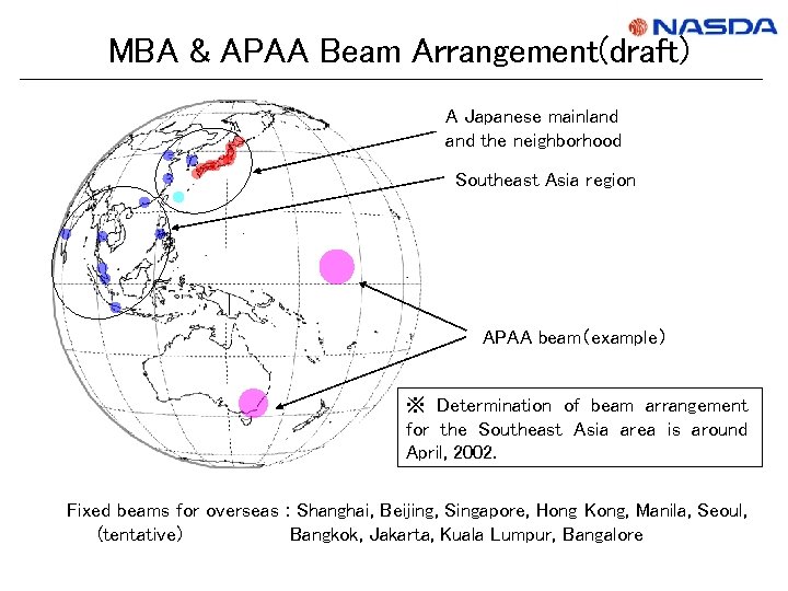 MBA & APAA Beam Arrangement(draft) A Japanese mainland the neighborhood Southeast Asia region APAA