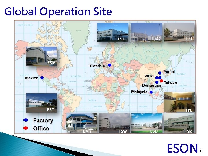 Global Operation Site ESON 13 