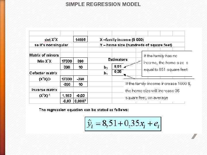 SIMPLE REGRESSION MODEL 