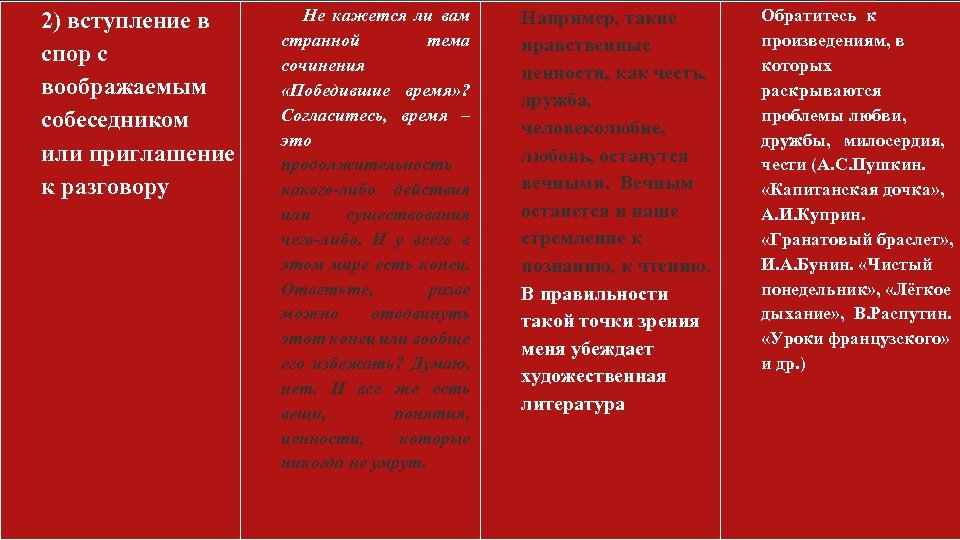 2) вступление в спор с воображаемым собеседником или приглашение к разговору Не кажется ли
