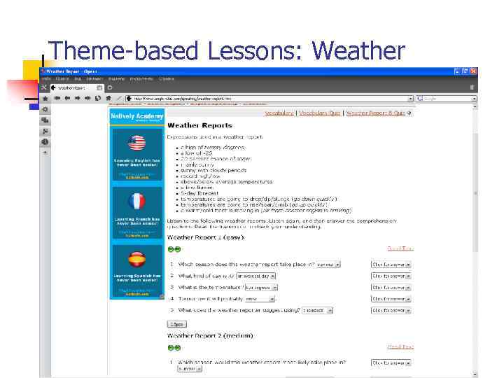 Theme-based Lessons: Weather 