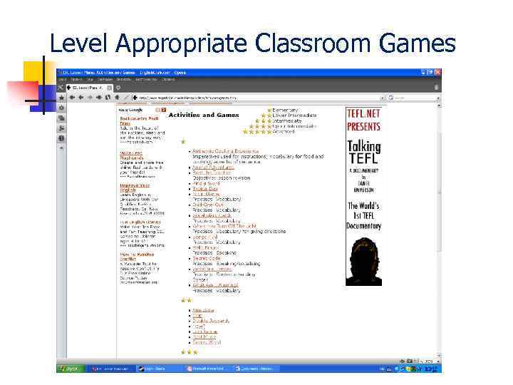 Level Appropriate Classroom Games 