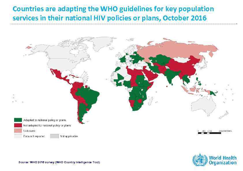 Countries are adapting the WHO guidelines for key population services in their national HIV