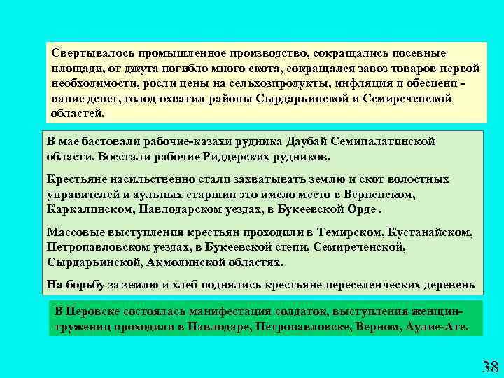 Свертывалось промышленное производство, сокращались посевные площади, от джута погибло много скота, сокращался завоз товаров