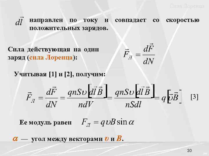 Сила Лоренца направлен по току и совпадает со скоростью положительных зарядов. Cила действующая на