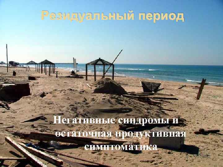 Резидуальный период Негативные синдромы и остаточная продуктивная симптоматика 