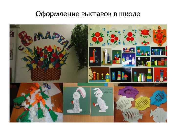 Оформление выставок в школе 