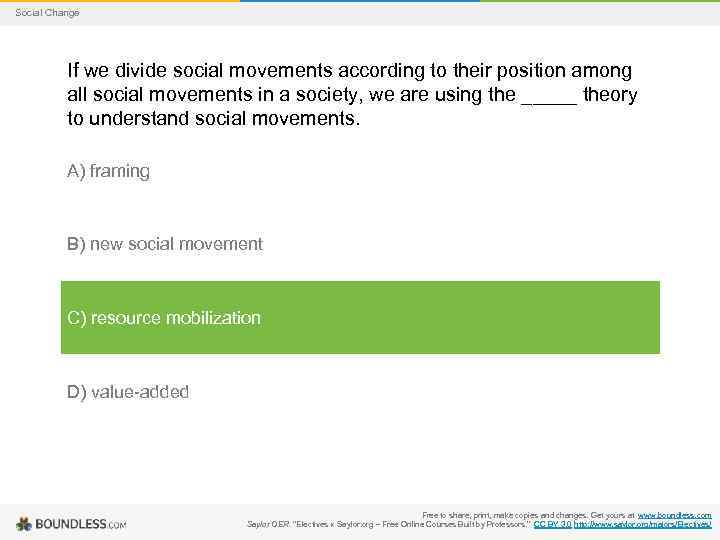 Social Change If we divide social movements according to their position among all social