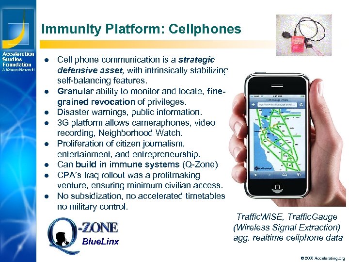 Immunity Platform: Cellphones Acceleration Studies Foundation l A 501(c)(3) Nonprofit l l l l