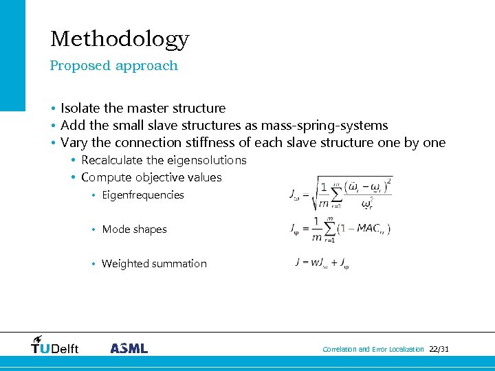 Methodology Proposed approach • Isolate the master structure • Add the small slave structures