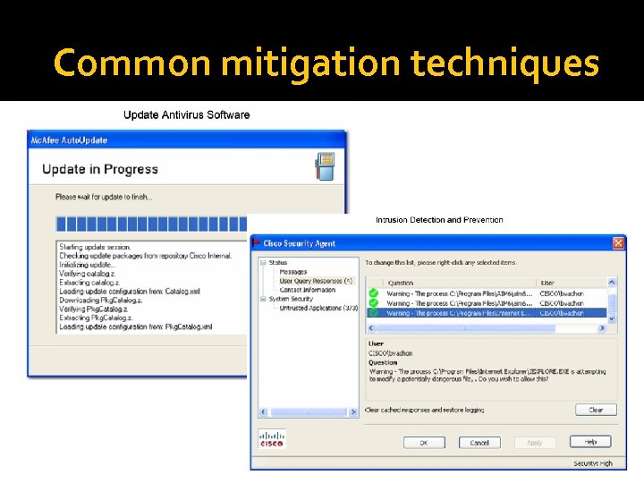 Common mitigation techniques 